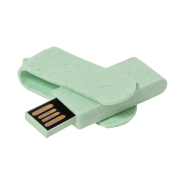 Clé USB Twist - 16 Go - USB 2.0 - Boîtier en plastique écologique en paille de blé - Livrée avec boîte en papier kraft_1