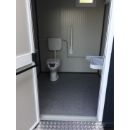 Monobloc sanitaire WC PMR raccordable - 205cm x 205cm x 247cm - Structure acier galvanisé et équipements complets_1