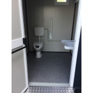 Monobloc sanitaire WC PMR raccordable - 205cm x 205cm x 247cm - Structure acier galvanisé et équipements complets_1