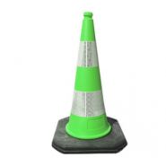 28250 - Cône de chantier K5a pour virages - Lesté - Caoutchouc et Polyéthylène - 3 coloris et 2 hauteurs au choix_1