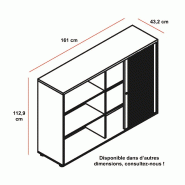Armoire à rideaux en bois - MDD - Blanc pastel_1