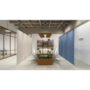 Cloison acoustique suspendue pour bureaux modernes_1
