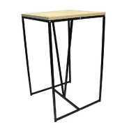 Piètement Istres Ht105,5 en acier noir pour mange debout intérieur 70x70cm_1