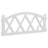 Vidaxl bordures de pelouse 17 pcs blanc 10 m pp 318295_1