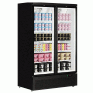 Vitrine surgelée F2DB - portes vitrées chauffantes, triple vitrage, éclairage LED et base inox_1