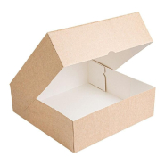 Boîte pâtissière The Pack carton ondulé nano micro 26x26x8cm naturel - par 100_1