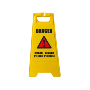 Chevalet de signalisation en plastique - Dimensions 60cm x 30,5cm - Yellow_1