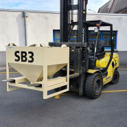 Conteneur auto videur 350 L avec fourreaux de fourches - CMU 800 kg - intérieur lisse et gerbable_1
