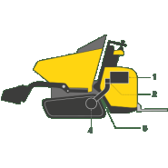 Dumper à chenilles DT12 - transporteur polyvalent avec options d'auto-chargement et godet éjecteur_1