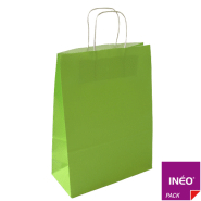 Sac kraft vert à poignées torsadées - paquet de 50 - personnalisable - plusieurs dimensions disponibles_1