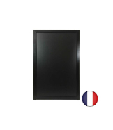 Chevalet stop trottoir sur patins avec cadre bois - 100 x 67 cm - Référence : LSTF84N_1