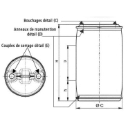 Fût 220L DTNP - 2 bondes - Bleu - Sotralentz_1