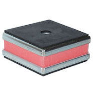 Plot caoutchouc à base de Polyuréthane, dimensions 72 mm x 72 mm x 30 mm - Sylomer : Gamme TSR_1