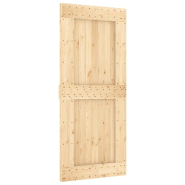 Vidaxl porte coulissante et kit de quincaillerie 90x210 cm pin massif 3203239_1