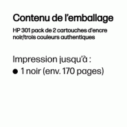 301 pack de 2 cartouches d'encre noir/trois couleurs authentiques_1