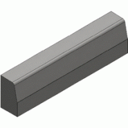 Bordure T1 béton classe U - longueur 1m - gris naturel - non franchissable - pour voiries urbaines_1