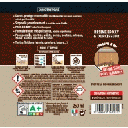 Durcisseur bois SINTO - 250 g - Résine époxy sans solvant et sans odeur pour réparation bois intérieur/extérieur_1