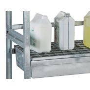Étagère avec 3 bacs de rétention - acier galvanisé_1
