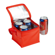 Sac isotherme en PVC avec fermeture-éclair - Renfort aluminium - Capacité 4 boîtes de 0,33 l - Couleur rouge_1