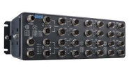 Switch ethernet EN50155 administrable - 20 ports 10/100Mbps, 4 ports 10/100/1000Mbps bypass, connectique M12 -40 ~ 70°C - Référence: EKI-9528E-8GMW-A_1