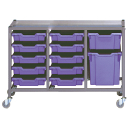 Chariot Gratnell's triple colonne H = 850 mm - Réf CGSTC-1 - BIOLAB - Système de rangement modulaire pour laboratoire_1