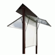 Vitrine extérieure en aluminium et bois - Tradition, Classique ou 2000 - Finition anodisé argent et acajou_1