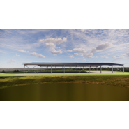 Bâtiment métallique ou manège équestre 20 x 40m - CHARP03 - charpente métallique modulaire et résistante_1