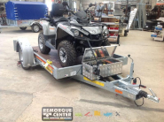 Plateau abaissable MECANOREM RPMS B100 1501F - pompe électrique - 1 essieu - PTAC 1500 Kg - 305 x 170 cm - Référence 39760_1