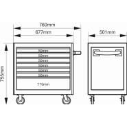 Servante d'atelier hauteur basse 26