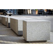 Chaise Kube UM372S - béton préfabriqué gris granite, aspect rugueux_1