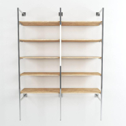 Élément suivant Queen Vogue chrome 5 tablettes chêne clair L90xH240cm_1