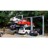 Parking mécanique à stationnement dépendant 3 véhicules sur une seule place, 2 plates-formes, 2,70 m largeur, 2,6 t charge - WÖHR  Parklift 421_1