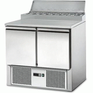 Saladette réfrigérée à capot - 2 portes GN 1/1 avec 5 bacs GN 1/6 | L2g - PS200_1