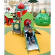 Structure pour aire de jeux - Petit Chaperon Rouge LD1BX1100 - inox, PEHD/HPL, pour enfants 1-6 ans_1