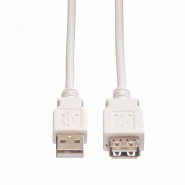 VALUE Câble USB 2.0 Type A-A, M/F, blanc, 1,8 m_1