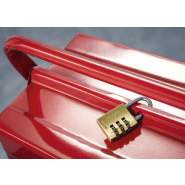 Cadenas à clé RB 30 mm - corps laiton monobloc - anse acier nickelé - 10 000 combinaisons possibles - Thirard_1