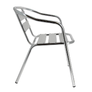 Fauteuil d'extérieur empilable Bruxelles en aluminium_1