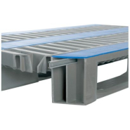 Palette plastique lourde 1200x800x160 mm - plateau ajouré - 3 semelles - charge 7500 kg statique et 1750 kg dynamique_1
