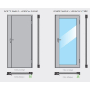 Porte simple sur mesure avec pare-balles fb7 -  ftmq 0052_1