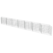 Vidaxl mur de gabion acier galvanisé 450 x 30 x 50 cm 143572_1