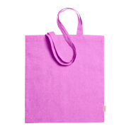 Tote bag en coton recyclé - anses longues - 100% coton recyclé - 120 g/m² - couleur rose_1