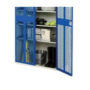 Armoire d'atelier Verso - Porte ventilée - 4 tablettes réglables 525x350x2000mm_1