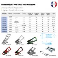 Tendeur d'arrimage - Berra MS - à rochet acier pour sangle de 50mm - modèle Arsata50_1