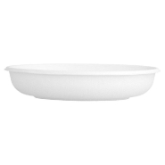 Assiette ovale bagasse blanche Ø20,3x13,5x4cm - par 300_1