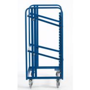 Chariot porte-bacs - Kalidesk - 200 kg - CC001-0465 - Norme Europe - Cadres métalliques inclinables_1