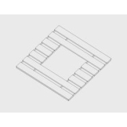 Grille d'arbre carrée BY FÁBIO SOUSA - fer - 132 kg - 98 x 98 x 4 cm_1