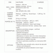 Palette hygiénique en plastique PEHD 1000 x 1200 mm - Facile à nettoyer et sans renforts métalliques_1