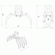 Pince pour déchets verts serie fmv 600 idrobenne_1