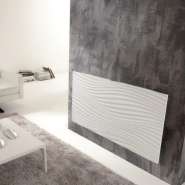 Radiateur connecté Irisium horizontal 1500W blanc carat - Atlantic - 603115_1