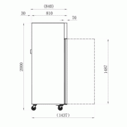 Armoire réfrigérée négative 1 porte 600L INOX AFI Collin-Lucy_1